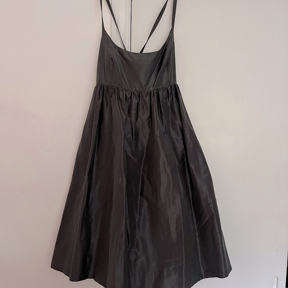 J.Crew metallic grey dress
